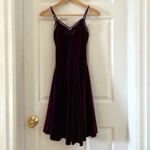 Velvet A-Line Swing Dress with body suit